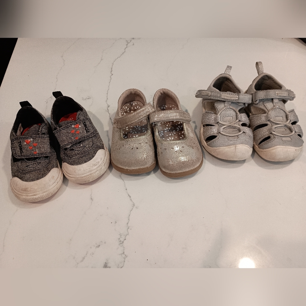 Girls 5T 6T 7T - See Kai Run, Keen, Toms shoe bundle